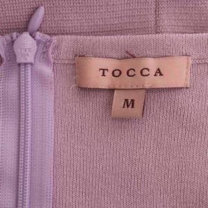 TOCCA 22SS 洗える CLOUDY KNIT DRESS ワンピース 長袖 ひざ丈 スカラップ M