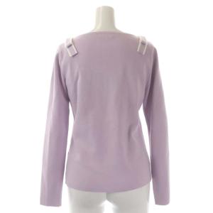 TOCCA 22年製 洗える ETERNAL KNIT プルオーバー ニット セーター 長袖 M 薄紫 白 ラベンダー ホワイト