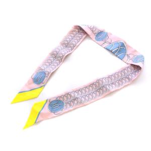 HERMES ツイリースカーフ リフト プロフィール LIFT PROFILE シルク ピンク