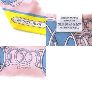 HERMES ツイリースカーフ リフト プロフィール LIFT PROFILE シルク ピンク