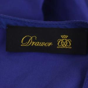 Drawer ノースリーブ フリル ワンピース ロング ミモレ丈 ロイヤルブルー
