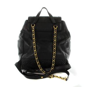 TORY BURCH リュックサック デイパック キルティング チェーン レザー 黒 ブラック