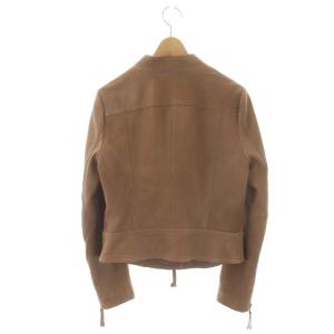 Diagram GRACE CONTINENTAL ラムレザーライダースジャケット ブルゾン 羊革 ジップアップ 38 茶色 ライトブラウン