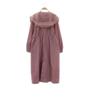 GRACE CONTINENTAL 22SS フーテッドトレンチコート スプリングコート ロング 34 ピンク