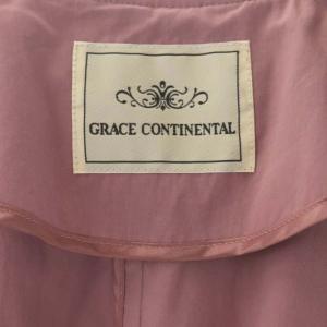 GRACE CONTINENTAL 22SS フーテッドトレンチコート スプリングコート ロング 34 ピンク