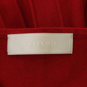 CELFORD プリーツ見えニットワンピース ニット 長袖 ロング 36 赤 レッド
