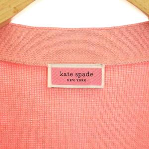 kate spade new york スペードボタン ニット カーディガン 長袖 XS ピンク