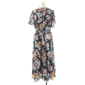 Diagram GRACE CONTINENTAL 23SS ヴィンテージプリントワンピース 花柄 36 ダークグリーン