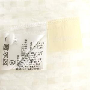 Diagram GRACE CONTINENTAL 23SS コード刺繍ブラウス シャツ 前開き 五分袖 バルーンスリーブ チェック柄 オーガンジー インナー付き 36 白 ホワイト