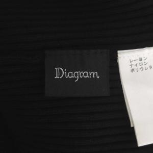 Diagram GRACE CONTINENTAL 23AW コクーンスリーブニットカーディガン 半袖 パフスリーブ Vネック リブ 36 黒 ブラック