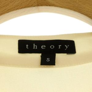 Theory LATAVIAシルクブラウス シャツ 長袖 前開き シアー S アイボリー