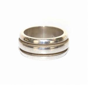 TIFFANY&Co. アトラスグルーブドダブルラインリング 指輪 SV 925 12号 シルバー アクセサリー ジュエリー