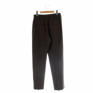 EVERYDAY I LIKE スリットテーパードパンツ 36 茶 ブラウン