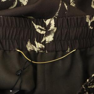 L'Appartement 22SS ハイビスカス イージーパンツ ワイド 花柄 36 茶 ブラウン