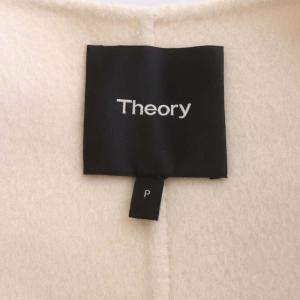 Theory NEW DIVIDE LUX CLOAK COAT DF ノーカラーコート ロング アウター P ピンク