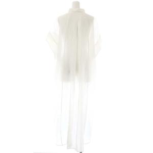 UN3D. 22SS WIDE NO SLEEVE LONG SH ワンピース シャツ ロング フレンチスリーブ F 白 ホワイト