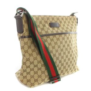 GUCCI 189751 シェリーライン GGキャンバス ショルダーバッグ ブラウン
