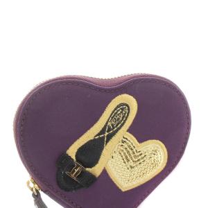 Salvatore Ferragamo ヴァラリボン ハード型コインケース 小銭入れ レザー 紫 パープル IR-22B230