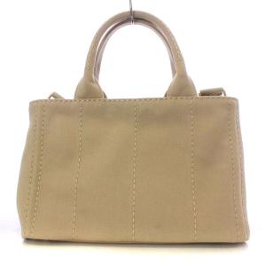 PRADA カナパ トートバッグ 2WAY キャンバス ベージュ
