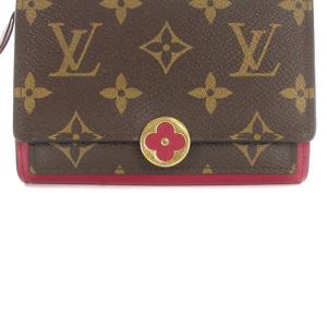 LOUIS VUITTON M64588 モノグラム ポルトフォイユ フロール コンパクト 二つ折り財布 ブラウン