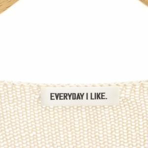 EVERYDAY I LIKE DERBY wide プルオーバー ニット セーター 長袖 グレージュ