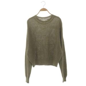 22SS Hello,Bonjour ニット セーター 長袖 リネン カーキ