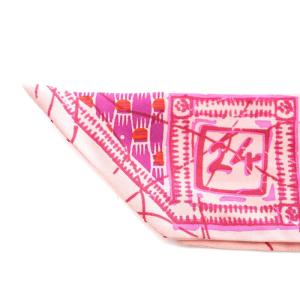 HERMES ツイリー le boubou リボンスカーフ シルク ピンク