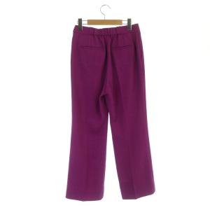 ANAYI 22AW ライトスラブフレアクロップドパンツ セミフレア 36 紫 パープル