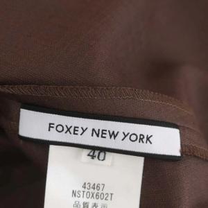 FOXEY NEW YORK BON VIE TOP ノースリーブブラウス カットソー 40 ブラウン 43467