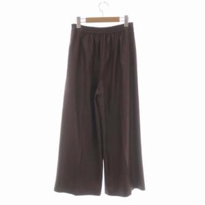 FOXEY NEW YORK 43486 ADDISON パンツ ワイド タック 40 カカオ ブラウン