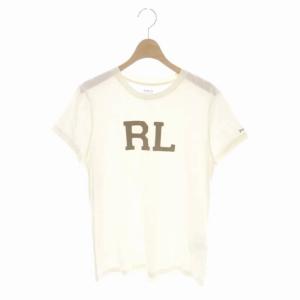 RLロゴレザーパッチ クルーネックTシャツ カットソー 半袖 M オフホワイト