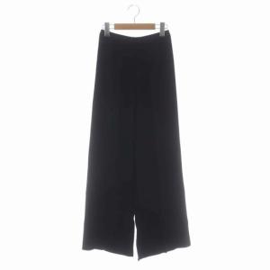 22SS PLEATS センタープレスレギンス パンツ トラウザーズ プリーツ ワイド 36 黒 ブラック