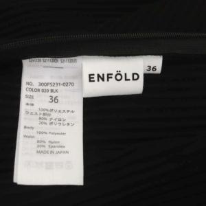 ENFOLD 22SS PLEATS センタープレスレギンス パンツ トラウザーズ プリーツ ワイド 36 黒 ブラック