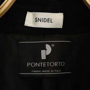 SNIDEL 22AW Sustainaウールコクーンダブルコート チェスター アウター 0 黒 ブラック