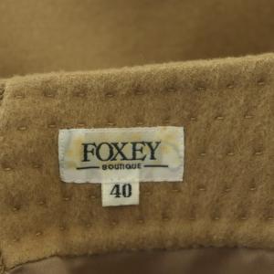 FOXEY BOUTIQUE 台形スカート 膝丈 カシミヤウール混 40 ベージュ