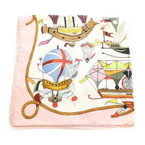 HERMES プチカレ 大空の狂気 LES FOLIES CIEL スカーフ ピンク