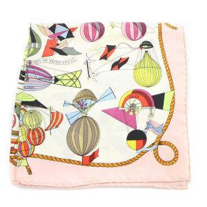 HERMES プチカレ 大空の狂気 LES FOLIES CIEL スカーフ ピンク