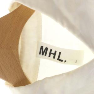 MHL. GARMENT DYE BASIC POPLIN 長袖シャツ ブラウス コットン 1 オフホワイト