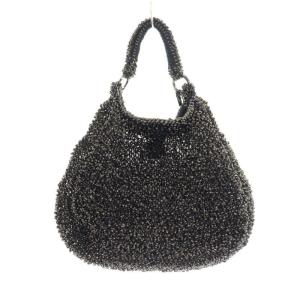 ANTEPRIMA ワイヤーバッグ リボン ハンドバッグ ワンハンドル ストラップ 黒 ブラック