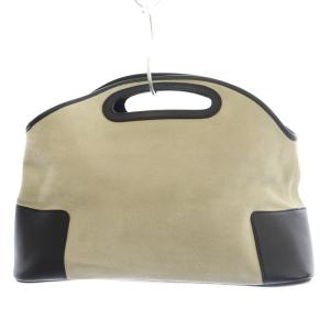 LOEWE ハンドバッグ トートバッグ アナグラム スエード 緑 グリーン
