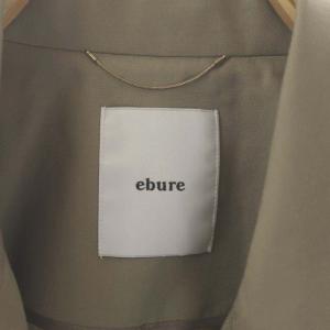 ebure 23SS クリアコットン ツイル ステンカラーショートコート 38 グレージュ