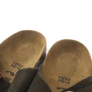 BIRKENSTOCK サンダル ベルト ストラップ ロゴ 37 24.0cm 茶 ブラウン