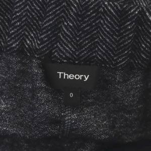 Theory CHEVRON KNIT TALBERT ヘリンボーンワイドパンツ イージー 0 紺 ネイビー