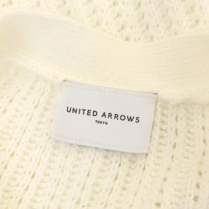 UNITED ARROWS C アゼ Vネック カーディガン 長袖 ニット 白 ホワイト