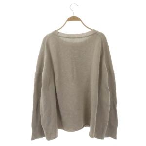 Deuxieme Classe 22SS neo beauty プルオーバー ニット セーター オーバーサイズ コットン 長袖 ライトグレージュ