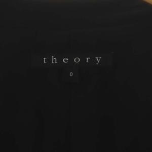 Theory Tailor Lanai ノーカラージャケット ボタンレス 背抜き 0 黒 ブラック
