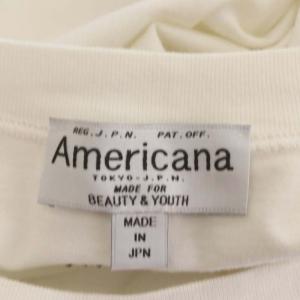 AMERICANA BEAUTY ＆ YOUTH Tシャツワンピース ロング 半袖 五分袖 白 ホワイト