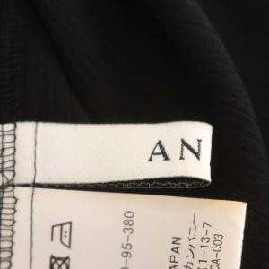 ANAYI 21AW サテンドットヨウリュウボウタイ ブラウス シャツ 長袖 38 黒 ブラック