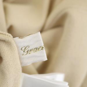 Grace Class パールポケット付ロングカーディガン ニット 長袖 Vネック 36 ベージュ