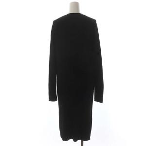 Grace Class パールポケット付ロングカーディガン ニット 長袖 Vネック 36 黒 ブラック